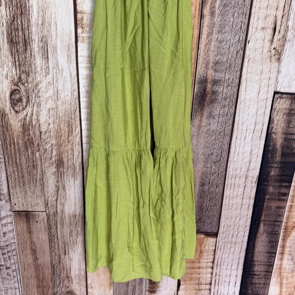 Abercrombie & Fitch Dress Cutout Maxi Green Boho Coastal Resort Beach Summer XS